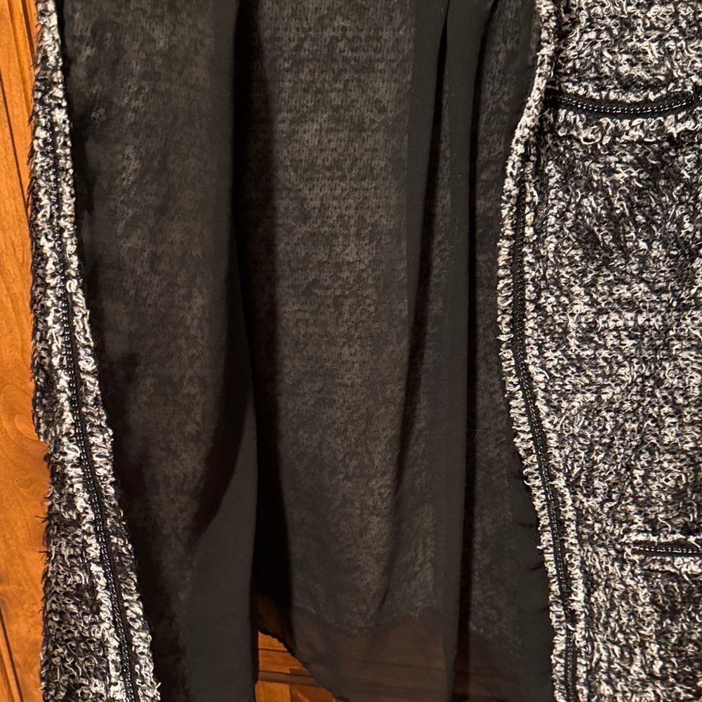 Zara Black and White Textured Cardigan - Picture 5 of 10